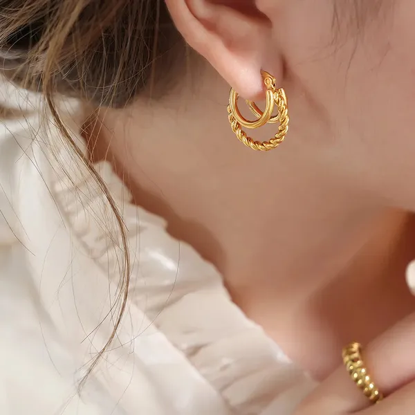 Gold_Tri_Layer_Earrings_For_Women